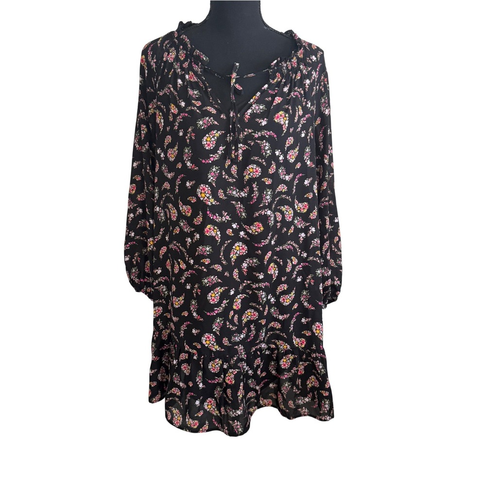 Old Navy Womens Dark Whimsigoth Paisley Shift Mini Dress S Fairy Grunge